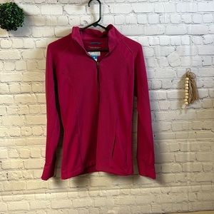 Women’s Dark Pink Fleece Columbia Pull-Over